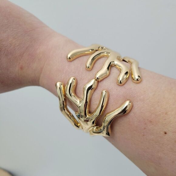 Brand New Top Fashion Gold Tone Bangle Bracelet - Picture 4 of 9